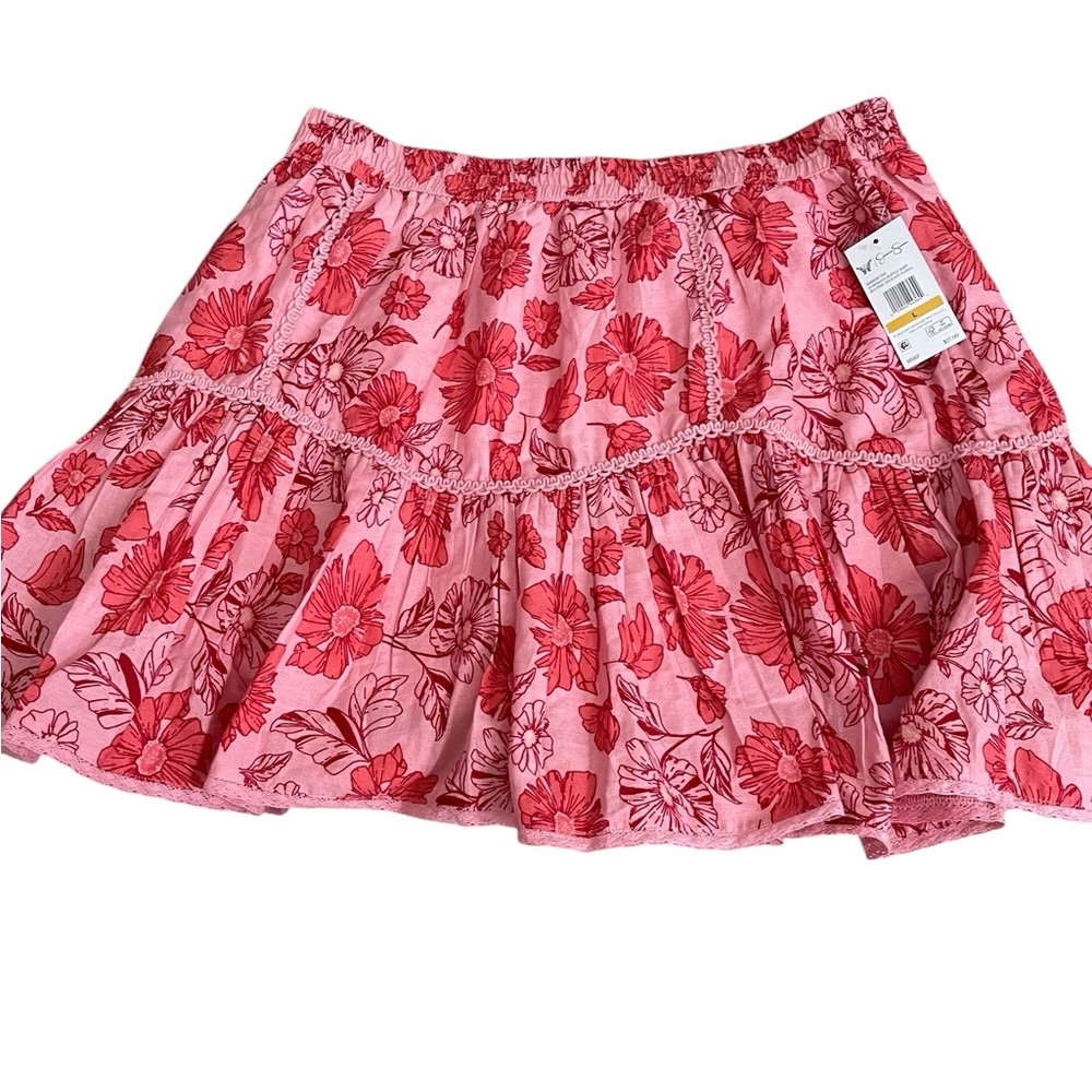 Jessica Simpson Women's Romana Eyelet Mini Skirt Size L - Picture 3 of 8
